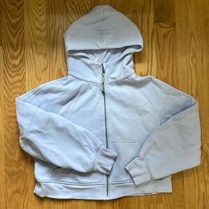 lululemon scuba oversized full-zip hoodie, pastel blue, xs/s